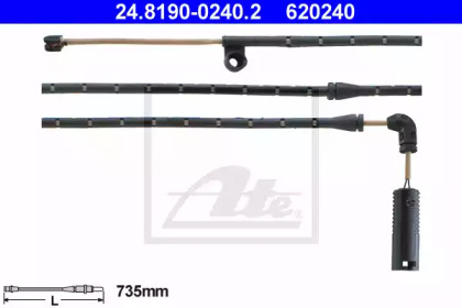 Датчик зношування колодок ATE 24.8190-0240.2