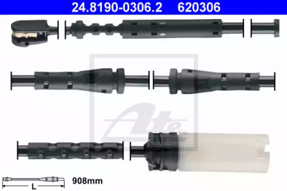 Датчик зносу гальмівних колодок (передніх) MINI Countryman/Paceman 10-16 (L=908mm) ATE 24.8190-0306.2