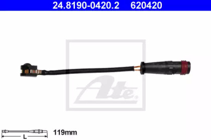 Датчик зношування колодок ATE 24.8190-0420.2