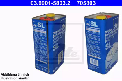 Гальмівна рідина ATE Brake Fluid SL, 5л 03.9901-5803.2