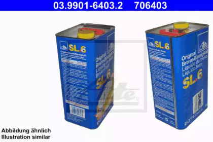 Гальмівна рідина ATE Brake Fluid SL.6, 5л 03.9901-6403.2