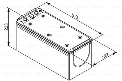 Акумуляторна батарея 154Ah/1150A (513x188x223/+L/B00) Heavy Duty Extra Bosch 0 092 T30 540