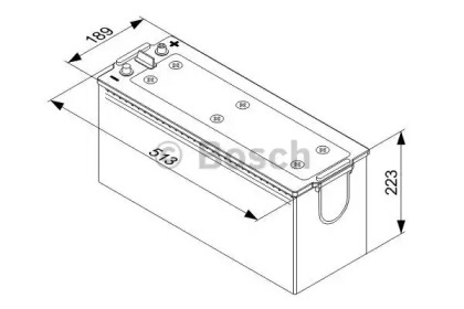 Акумуляторна батарея 140Ah/800A (513x188x223/+L) Bosch 0 092 T40 750