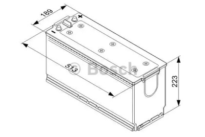 Акумуляторна батарея 140Ah/800A (513x189x223/+L) Bosch 0 092 T40 760