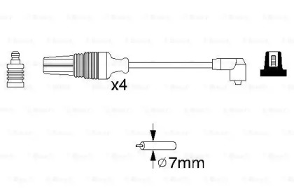 Провід запалювання Citroen Berlingo/Peugeot 205/306 1.4/1.6 96-11 (к-кт) Bosch 0 986 356 830