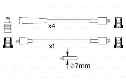 Провід запалювання Ford Escort 1.1-1.6 -90/Fiesta 1.0/1.1 -89 (к-кт) Bosch 0 986 356 880