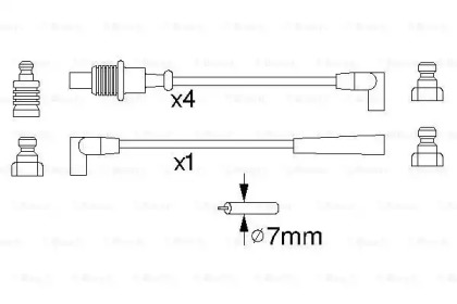 Провід запалювання Renault 19/Clio 1.8 91-98 (к-кт) Bosch 0 986 356 883
