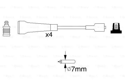 Провід запалювання Renault Espace/Laguna/Megane 1.8/2.0 95-01 (к-кт) Bosch 0 986 356 967