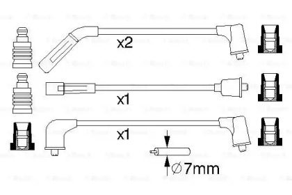 Комплект проводів запалювання Bosch 0986356988