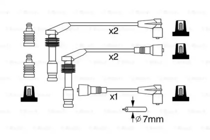 Провід запалювання Opel Vectra 1.6i 88-03 (к-кт) Bosch 0 986 357 242
