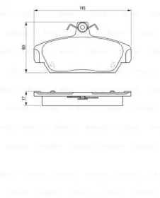 Колодки гальмівні (передні) Lada Samara 95-06/Rover 100 90-98 Bosch 0 986 424 092