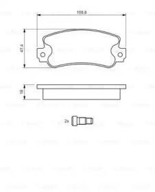 Колодки гальмівні (передні) Fiat Panda/Regata/Seat Ibiza/Terra 81-04 (Bosch) 0 986 424 098