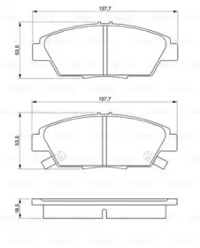 Комплект гальмівних колодок с 4 шт. дисків Bosch 0986424289
