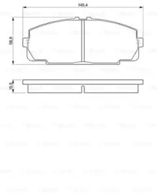 Колодки гальмівні (передні) Toyota Hiace III/IV/V 82-/Dyna 85- Bosch 0 986 424 319