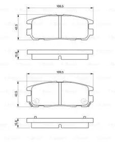 Комплект гальмівних колодок с 4 шт. дисків Bosch 0986424367