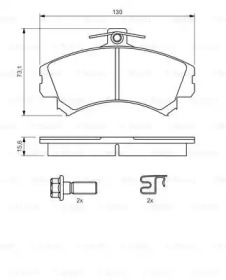 Комплект гальмівних колодок - дискові Bosch 0986424371