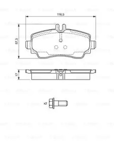 Комплект тормозных колодок Bosch 0986424470