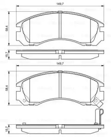 Комплект гальмівних колодок - дискові Bosch 0986424523