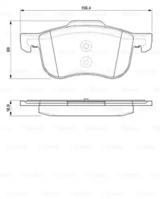 Комплект гальмівних колодок з 4 шт. дисків Bosch 0986424540