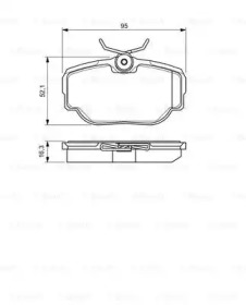 Комплект гальмівних колодок с 4 шт. дисків Bosch 0986424564