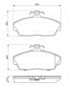 Комплект гальмівних колодок - дискові Bosch 0986424566