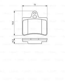 Комплект гальмівних колодок с 4 шт. дисків Bosch 0986424580