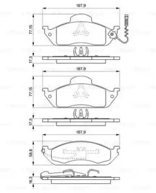 Комплект тормозных колодок Bosch 0986424611