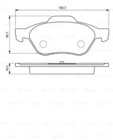 Комплект гальмівних колодок з 4 шт. дисків Bosch 0986494034