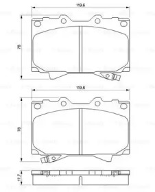Комплект гальмівних колодок - дискові Bosch 0986424640