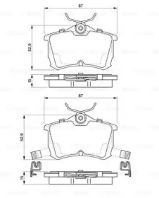 Комплект тормозных колодок Bosch 0986424661