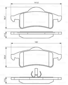 Комплект гальмівних колодок - дискові Bosch 0986424665