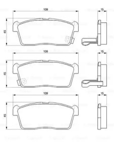 Комплект гальмівних колодок з 4 шт. дисків Bosch 0986424695