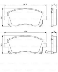 Комплект гальмівних колодок - дискові Bosch 0986424700