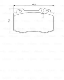 Комплект тормозных колодок Bosch 0986424705
