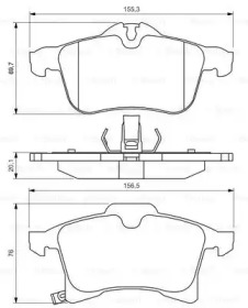 Колодки гальмівні (передні) Opel Combo 01- (Ate) Bosch 0 986 424 707