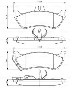 Комплект тормозных колодок Bosch 0986424708