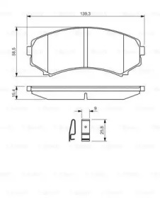 Комплект гальмівних колодок - дискові Bosch 0986424709