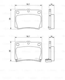 Комплект гальмівних колодок - дискові Bosch 0986424711