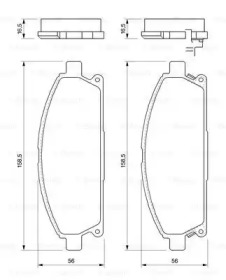 Комплект гальмівних колодок - дискові Bosch 0986424715