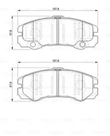 Комплект гальмівних колодок с 4 шт. дисків Bosch 0986424760