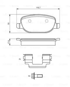Гальмівні колодки Bosch 0986424775