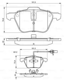 Комплект гальмівних колодок - дискові Bosch 0986424777