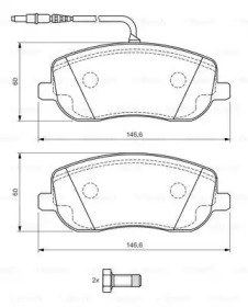 Комплект гальмівних колодок - дискові Bosch 0986424789