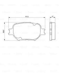 Комплект гальмівних колодок с 4 шт. дисків Bosch 0986424808