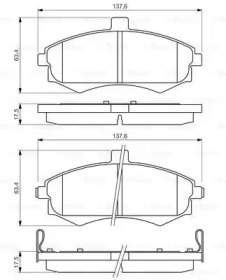 Комплект гальмівних колодок - дискові Bosch 0986424810