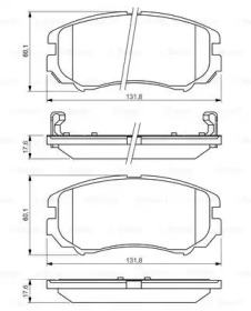 Комплект гальмівних колодок - дискові Bosch 0986424815
