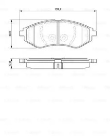 Комплект гальмівних колодок - дискові Bosch 0986424818