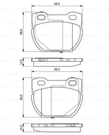 Комплект тормозных колодок Bosch 0986424827