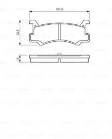 Колодки гальмівні (задні) Mazda 323 85-95 Bosch 0 986 460 080