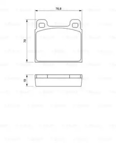 Колодки гальмівні (передні) VW T2/T3 68-92 Bosch 0 986 460 111